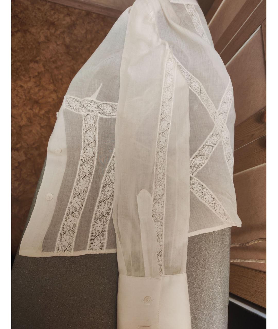 ALEXANDER MCQUEEN Белая хлопковая блузы, фото 7