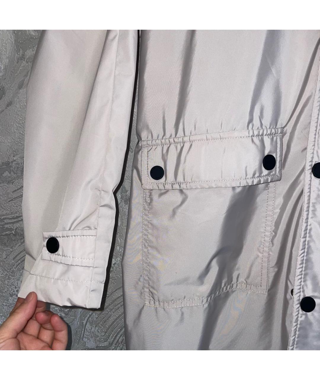 BALENCIAGA Бежевый полиамидовый тренч/плащ, фото 3