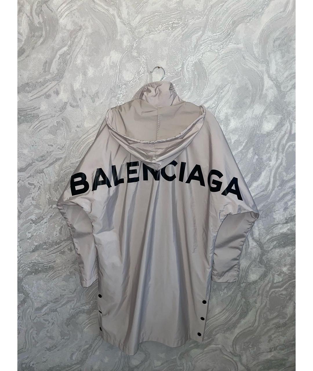 BALENCIAGA Бежевый полиамидовый тренч/плащ, фото 2