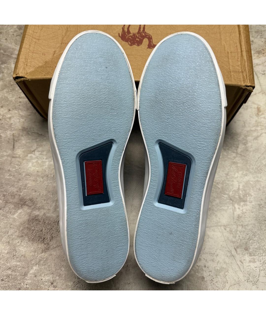 CONVERSE Темно-синие кожаные высокие кроссовки / кеды, фото 6