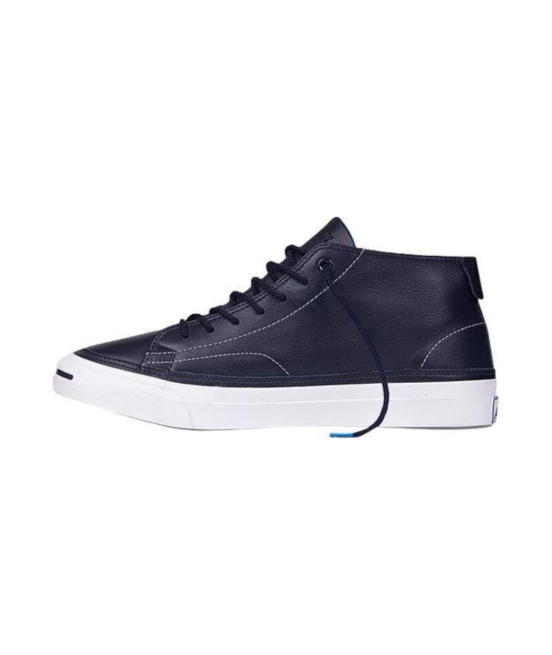 CONVERSE Темно-синие кожаные высокие кроссовки / кеды, фото 8