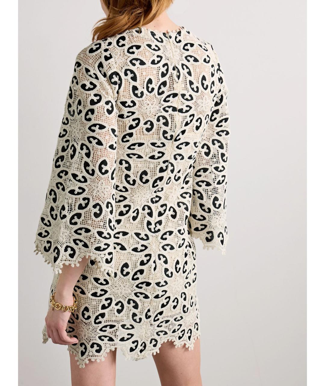 ZIMMERMANN Бежевое хлопковое коктейльное платье, фото 6