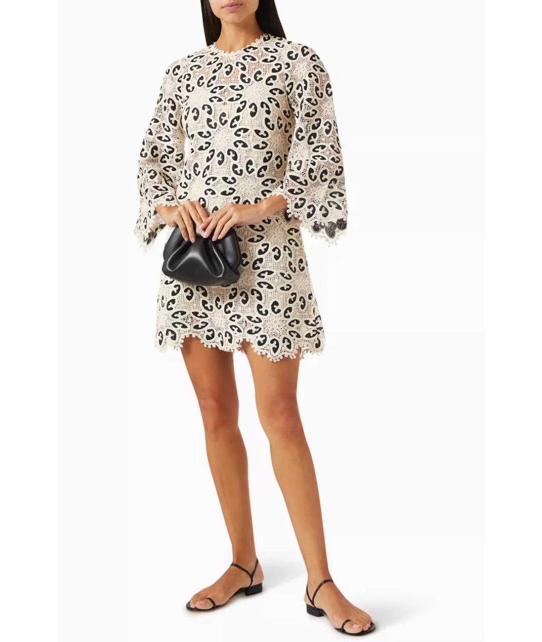 ZIMMERMANN Бежевое хлопковое коктейльное платье, фото 2