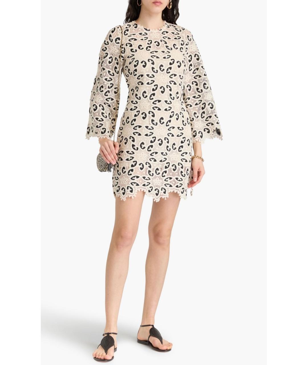 ZIMMERMANN Бежевое хлопковое коктейльное платье, фото 8