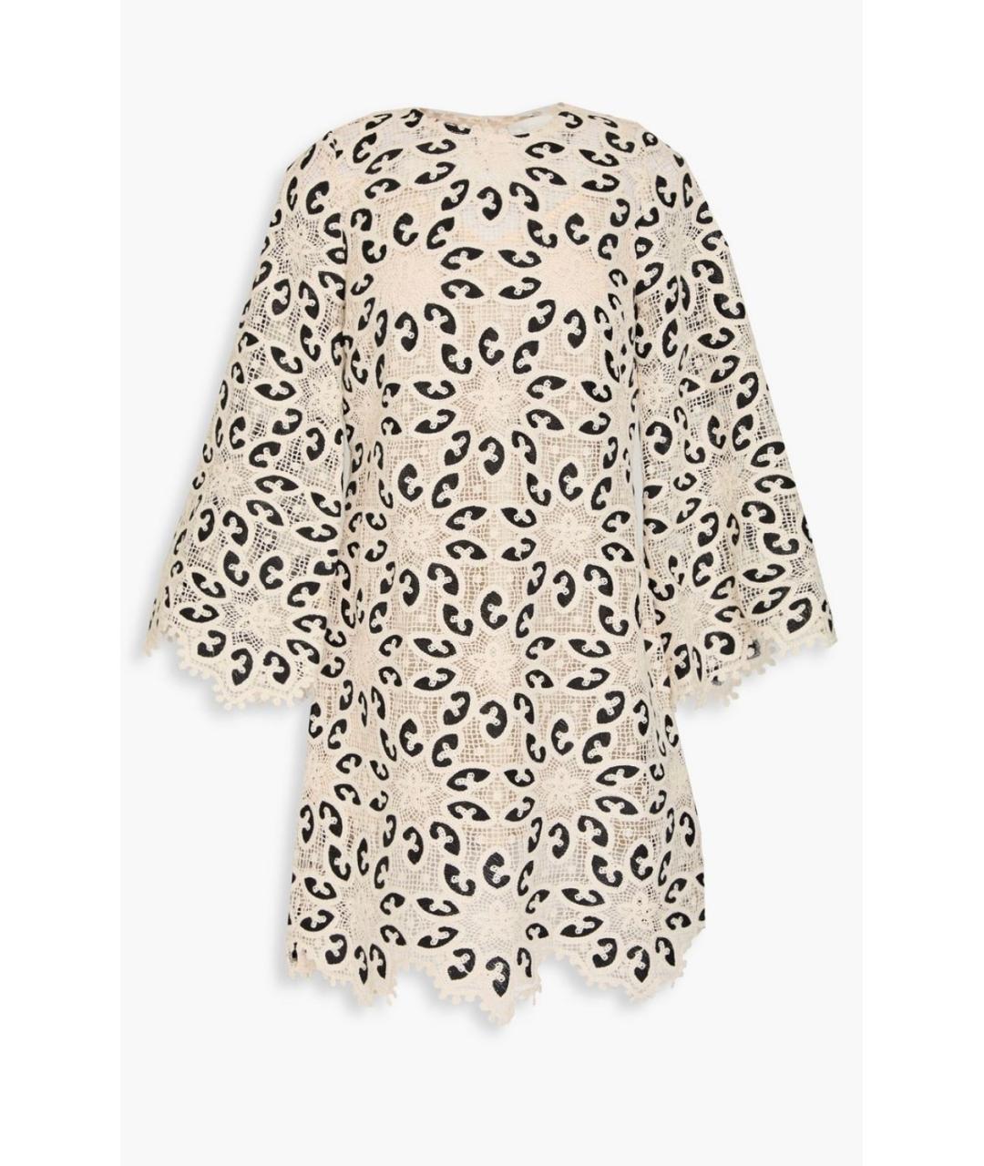 ZIMMERMANN Бежевое хлопковое коктейльное платье, фото 10