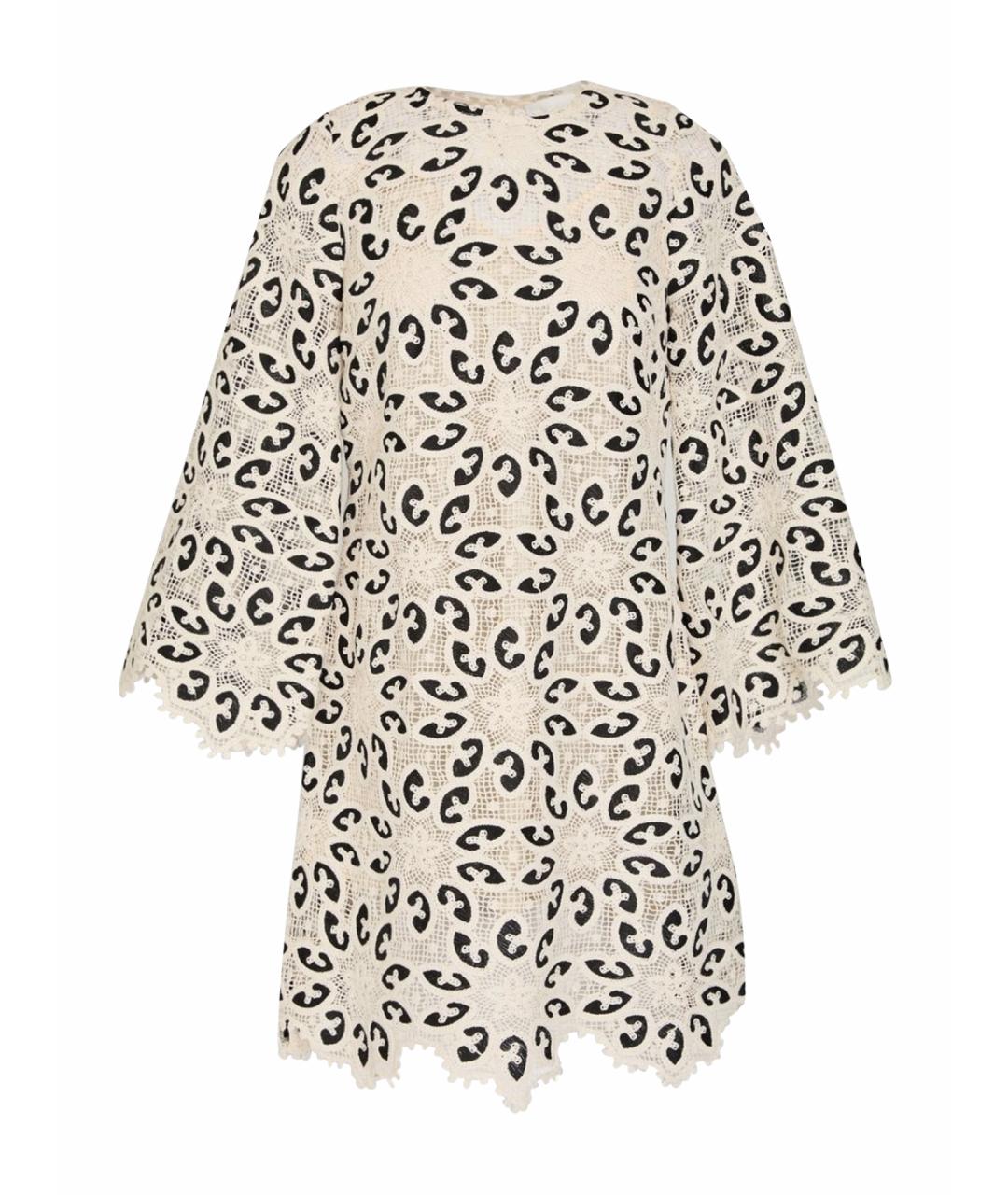 ZIMMERMANN Бежевое хлопковое коктейльное платье, фото 1