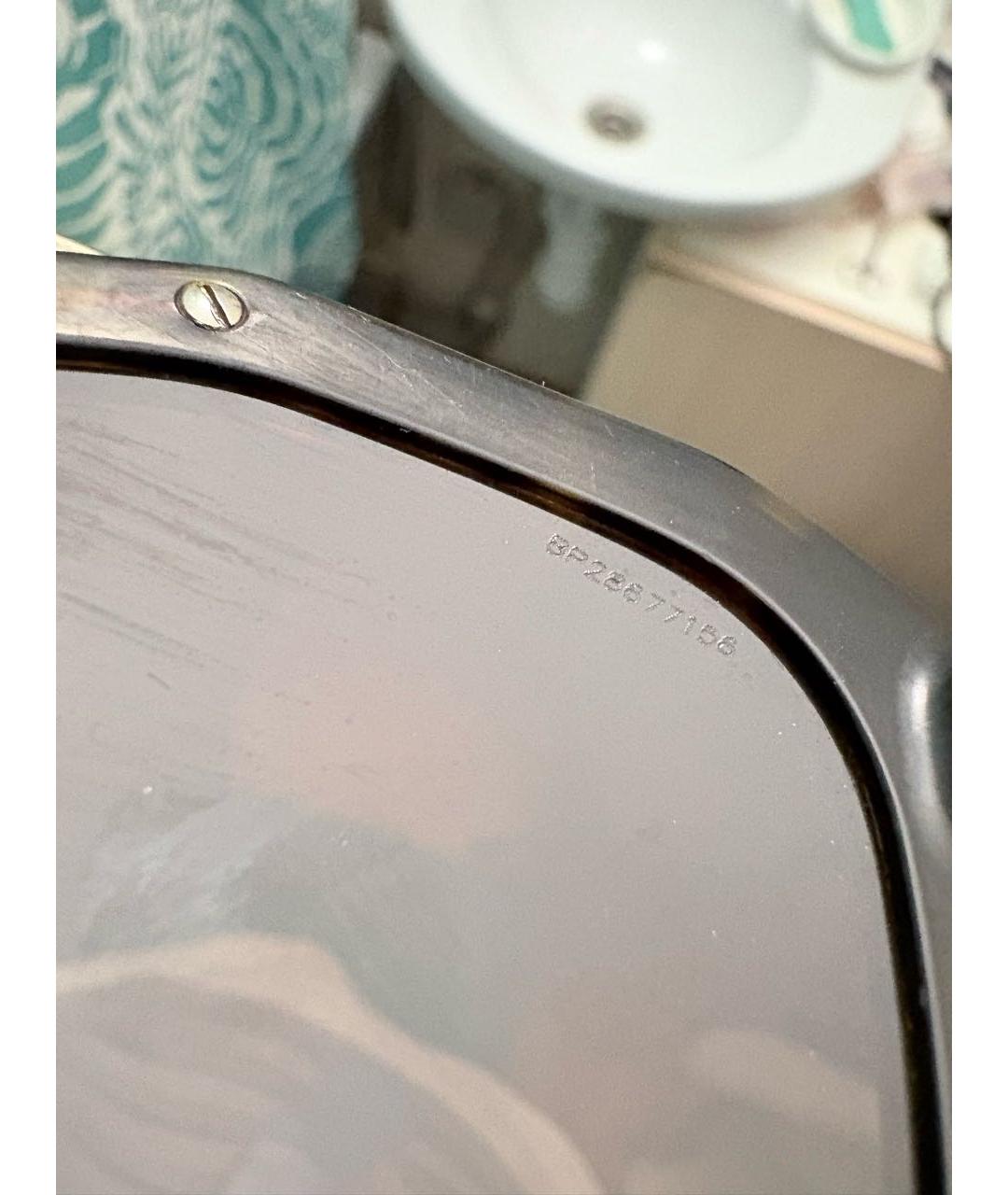 PRADA Коричневые металлические солнцезащитные очки, фото 5