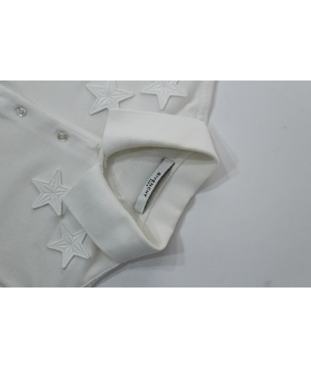 GIVENCHY Белое хлопковое поло с длинным рукавом, фото 5