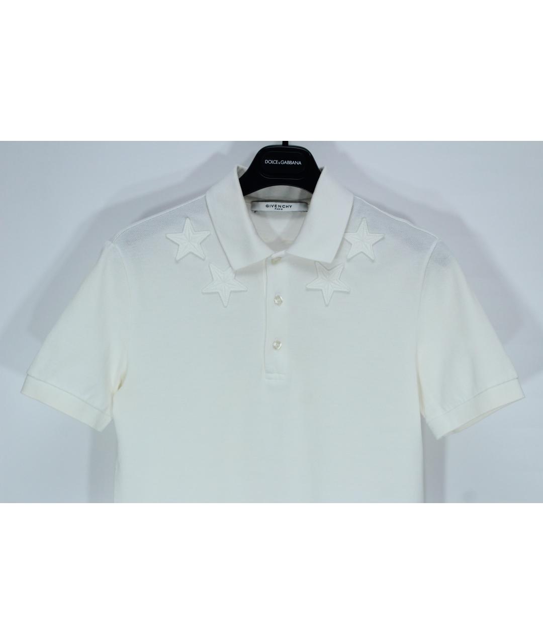 GIVENCHY Белое хлопковое поло с длинным рукавом, фото 2