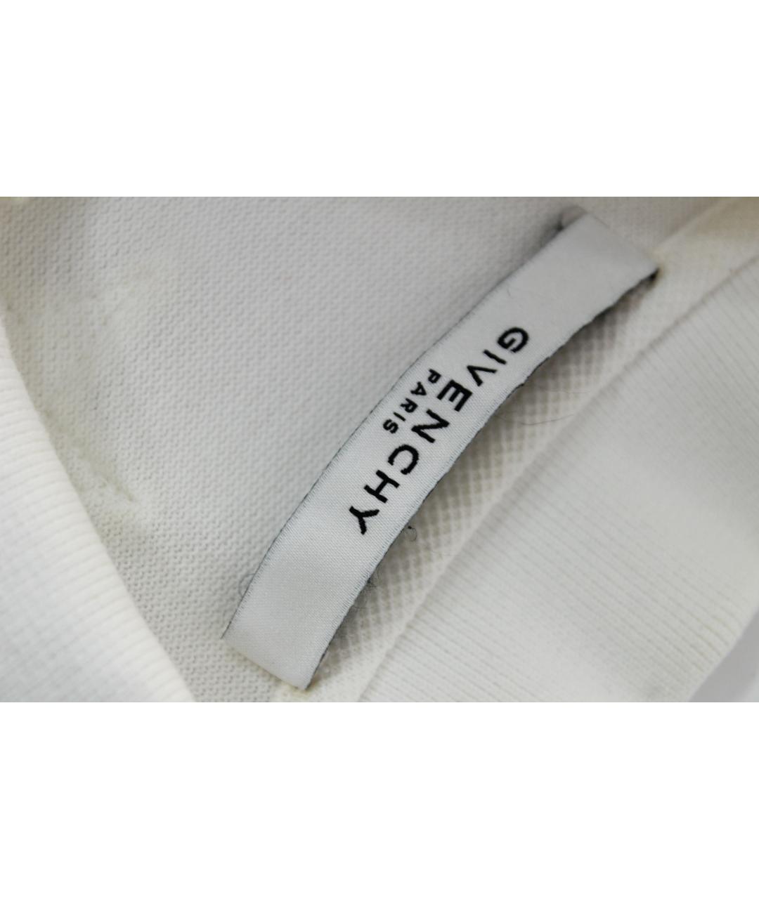 GIVENCHY Белое хлопковое поло с длинным рукавом, фото 6