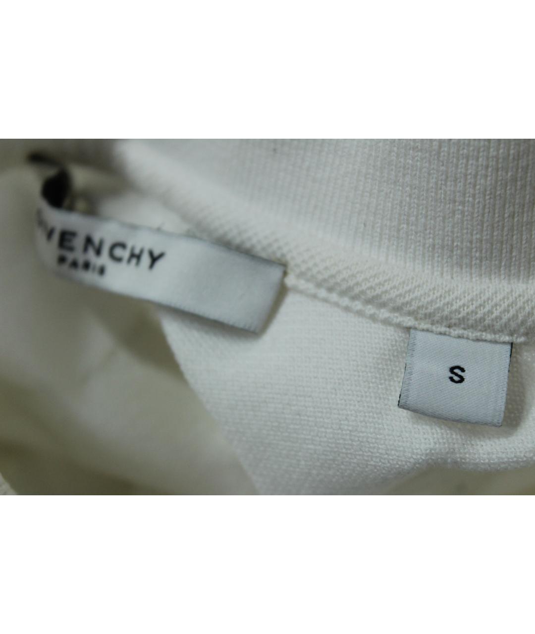 GIVENCHY Белое хлопковое поло с длинным рукавом, фото 8