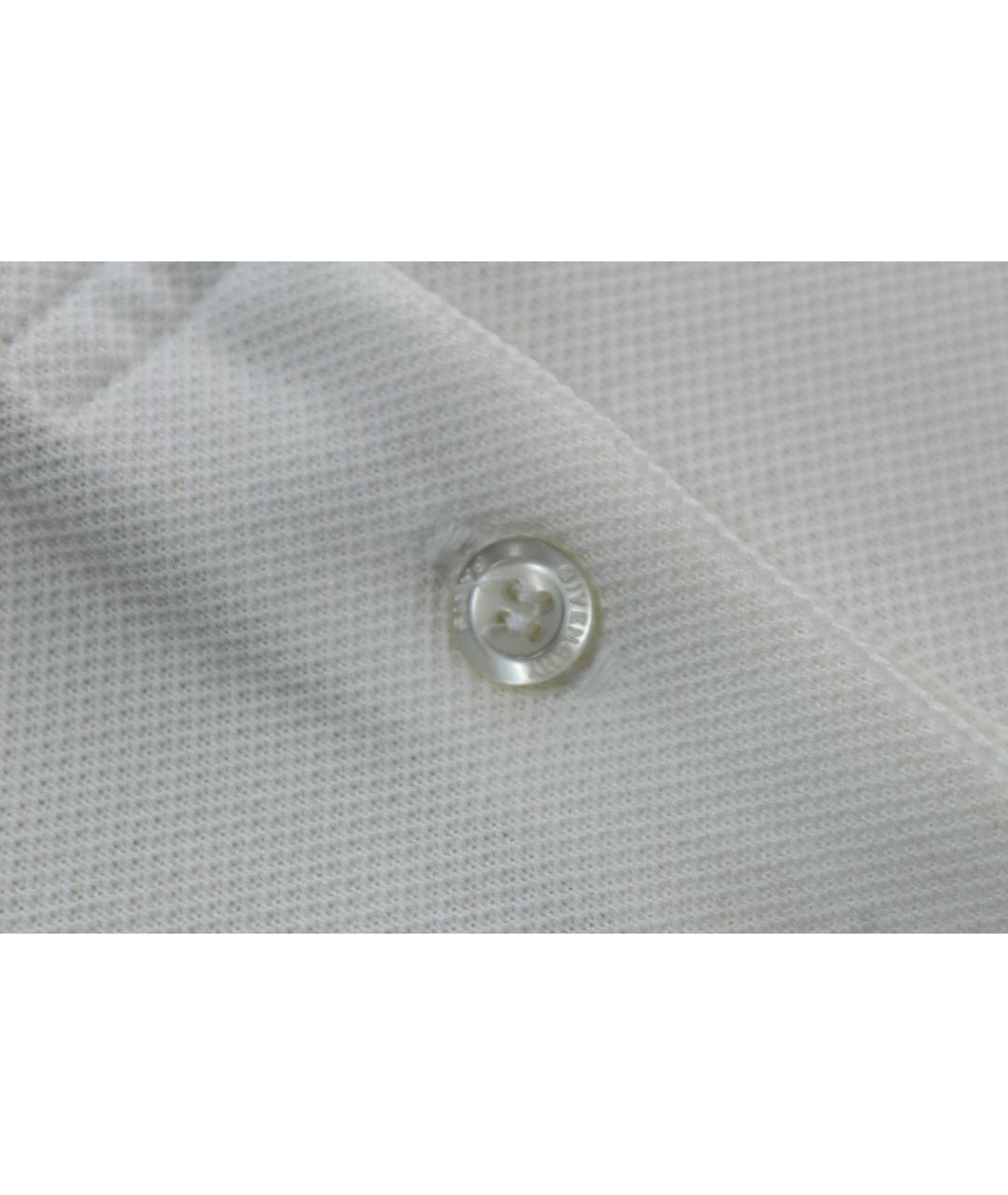 GIVENCHY Белое хлопковое поло с длинным рукавом, фото 7