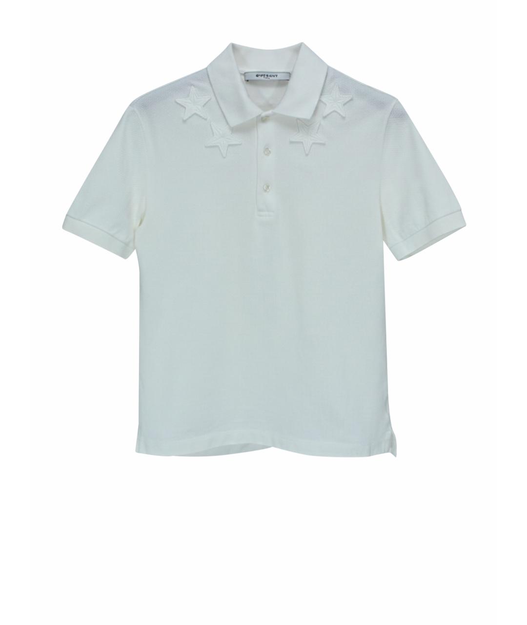 GIVENCHY Белое хлопковое поло с длинным рукавом, фото 1