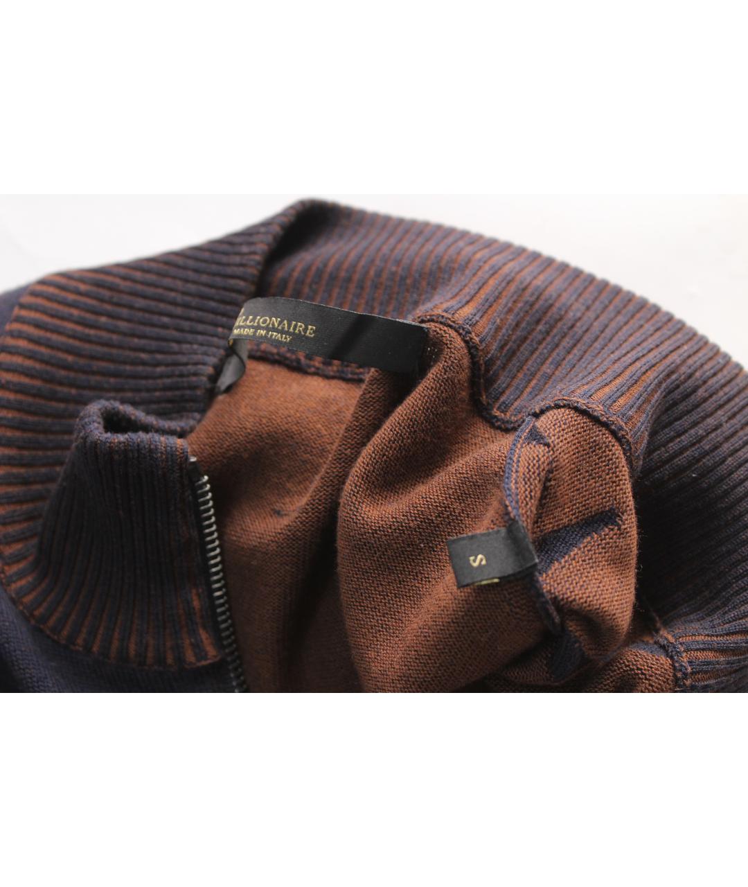 BILLIONAIRE Темно-синий шерстяной джемпер / свитер, фото 7