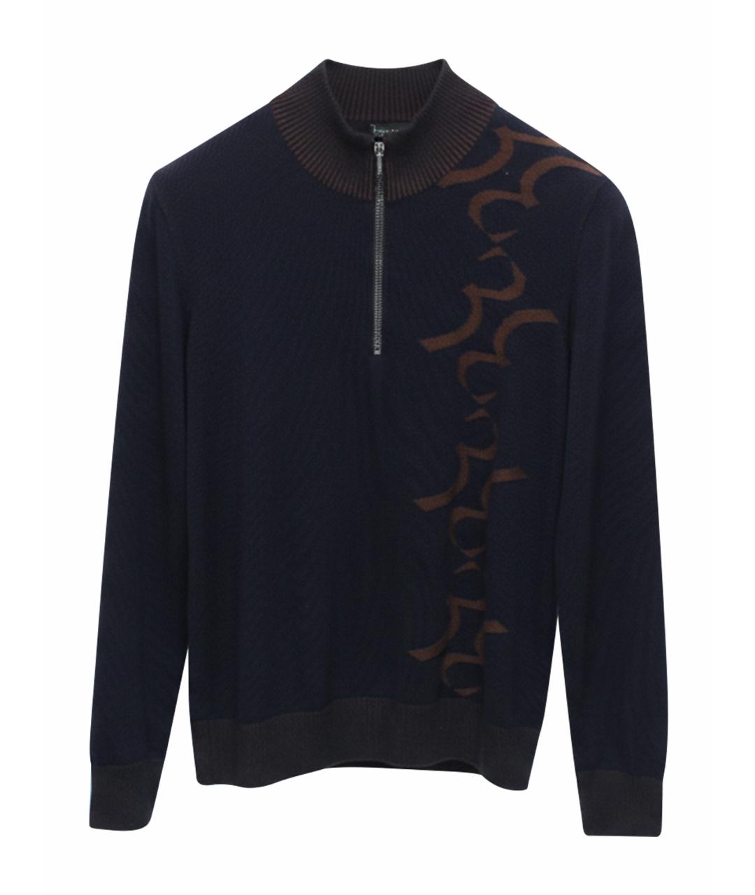 BILLIONAIRE Темно-синий шерстяной джемпер / свитер, фото 1