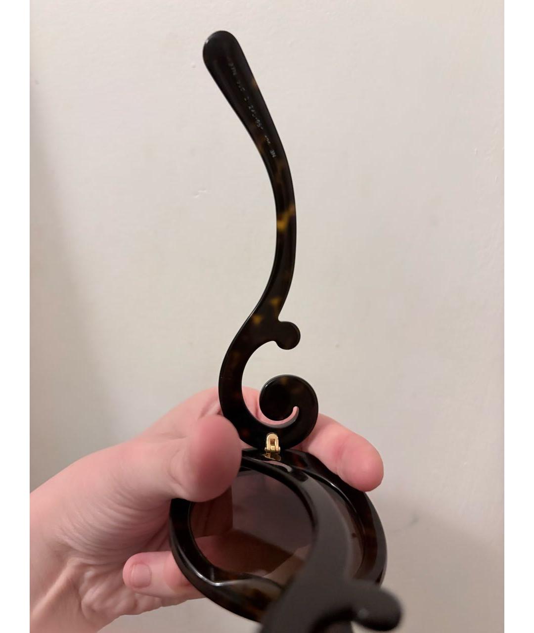 PRADA Коричневые пластиковые солнцезащитные очки, фото 8