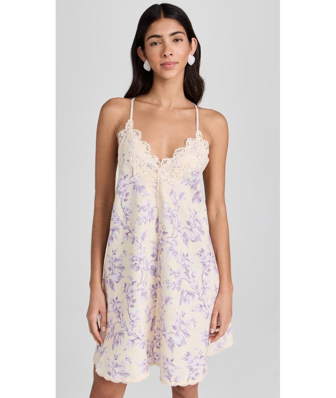 ZIMMERMANN Фиолетовое льняное коктейльное платье, фото 6