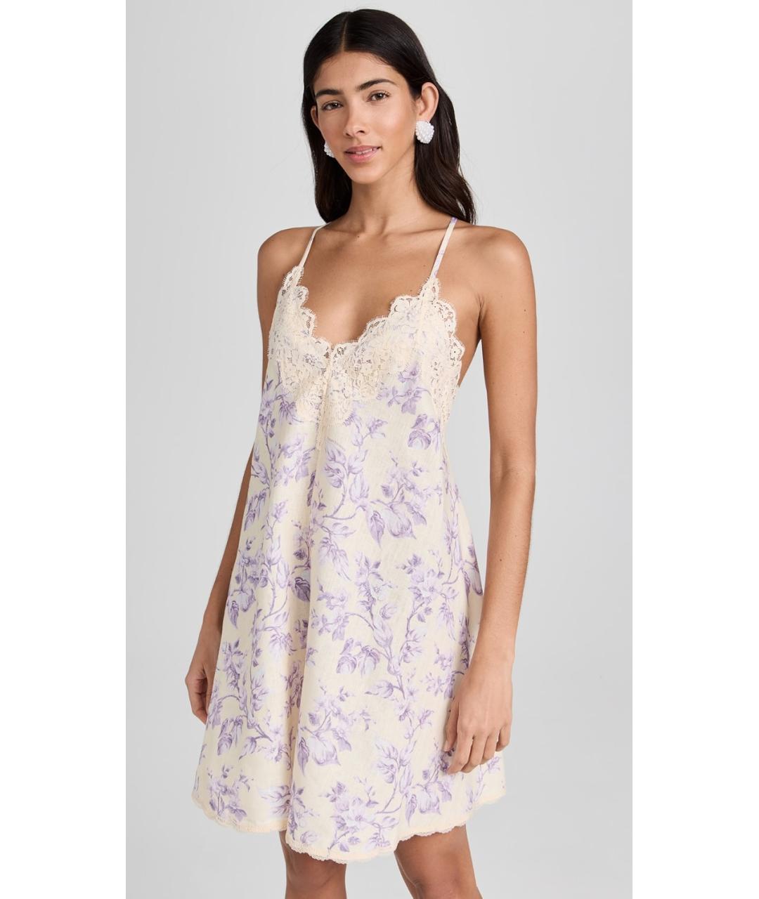 ZIMMERMANN Фиолетовое льняное коктейльное платье, фото 7