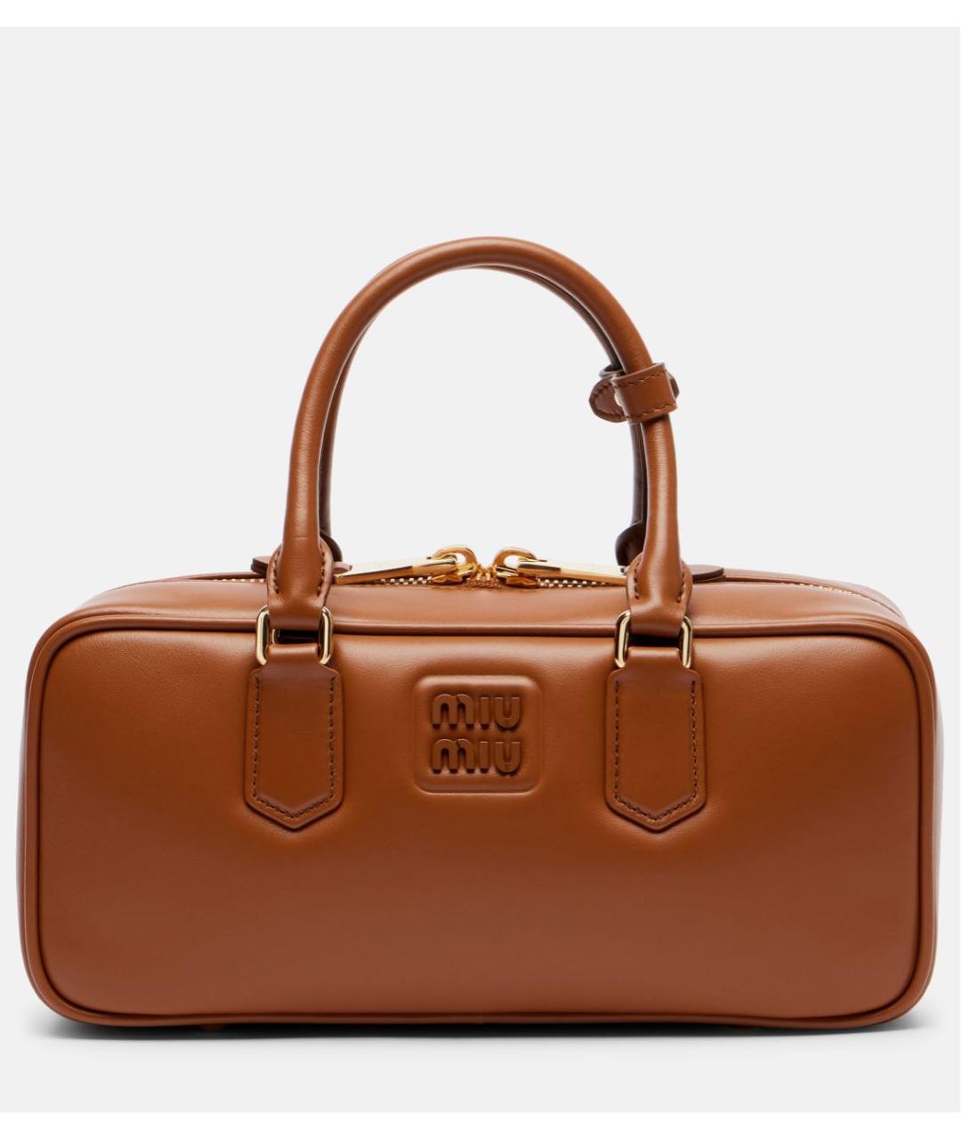 MIU MIU Коричневая кожаная сумка через плечо, фото 9