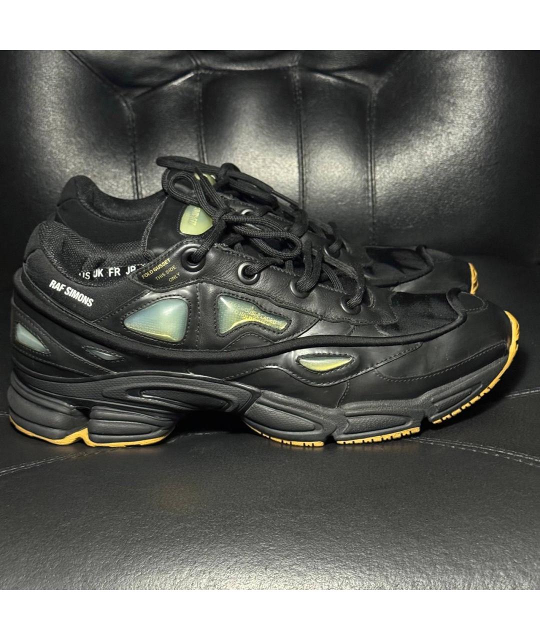 ADIDAS X RAF SIMONS Черные текстильные низкие кроссовки / кеды, фото 9