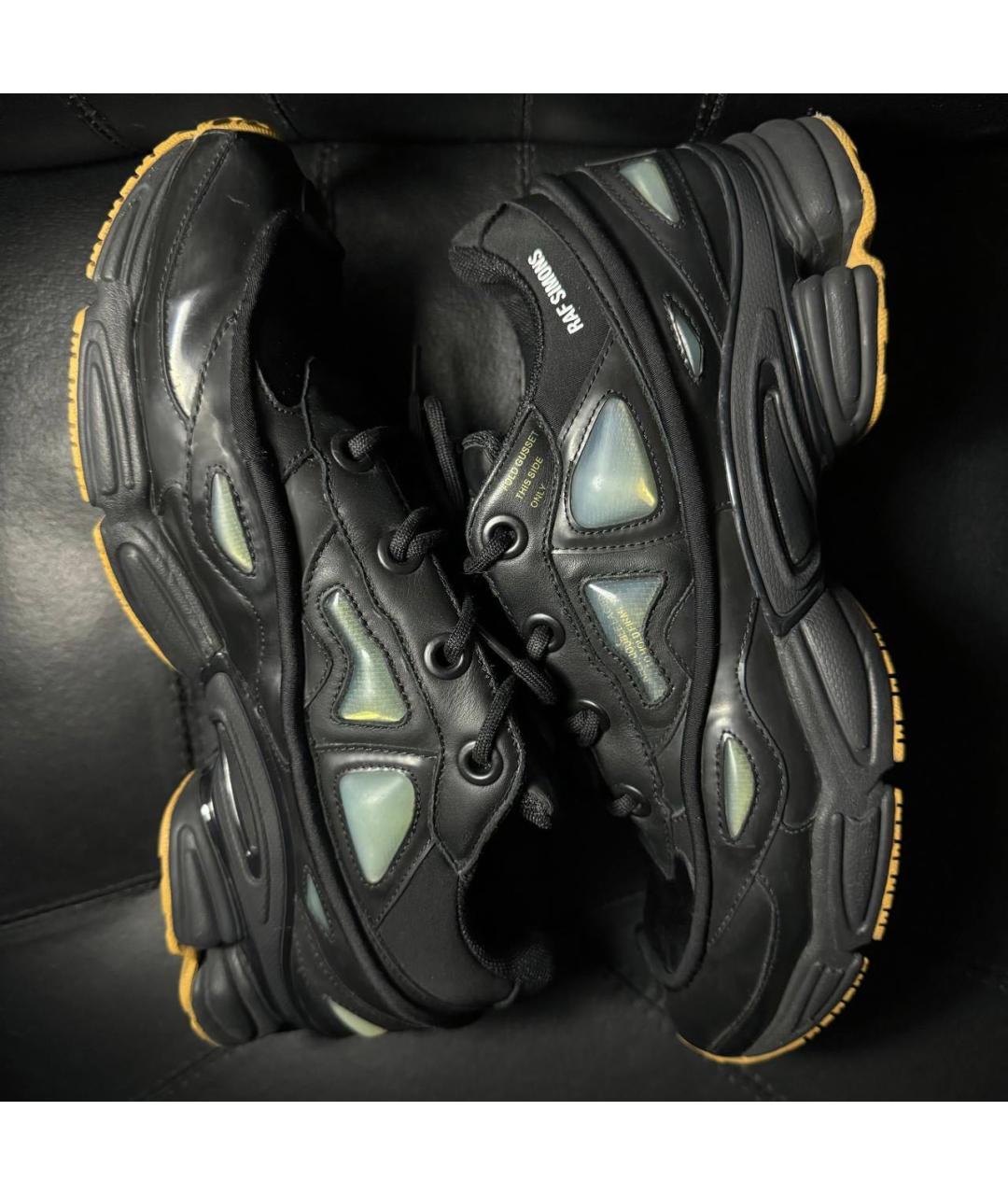 ADIDAS X RAF SIMONS Черные текстильные низкие кроссовки / кеды, фото 5