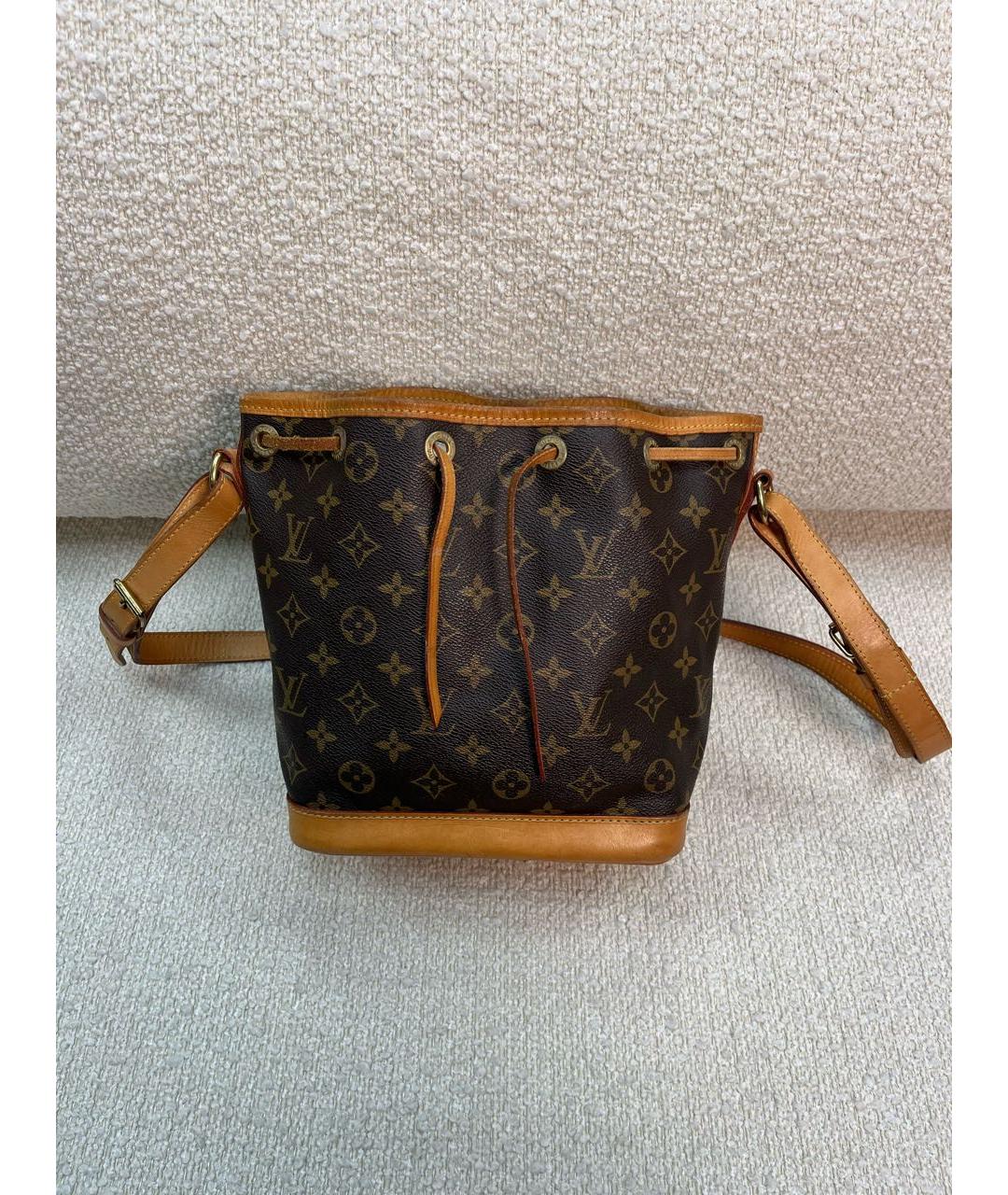 LOUIS VUITTON Коричневая кожаная сумка с короткими ручками, фото 9