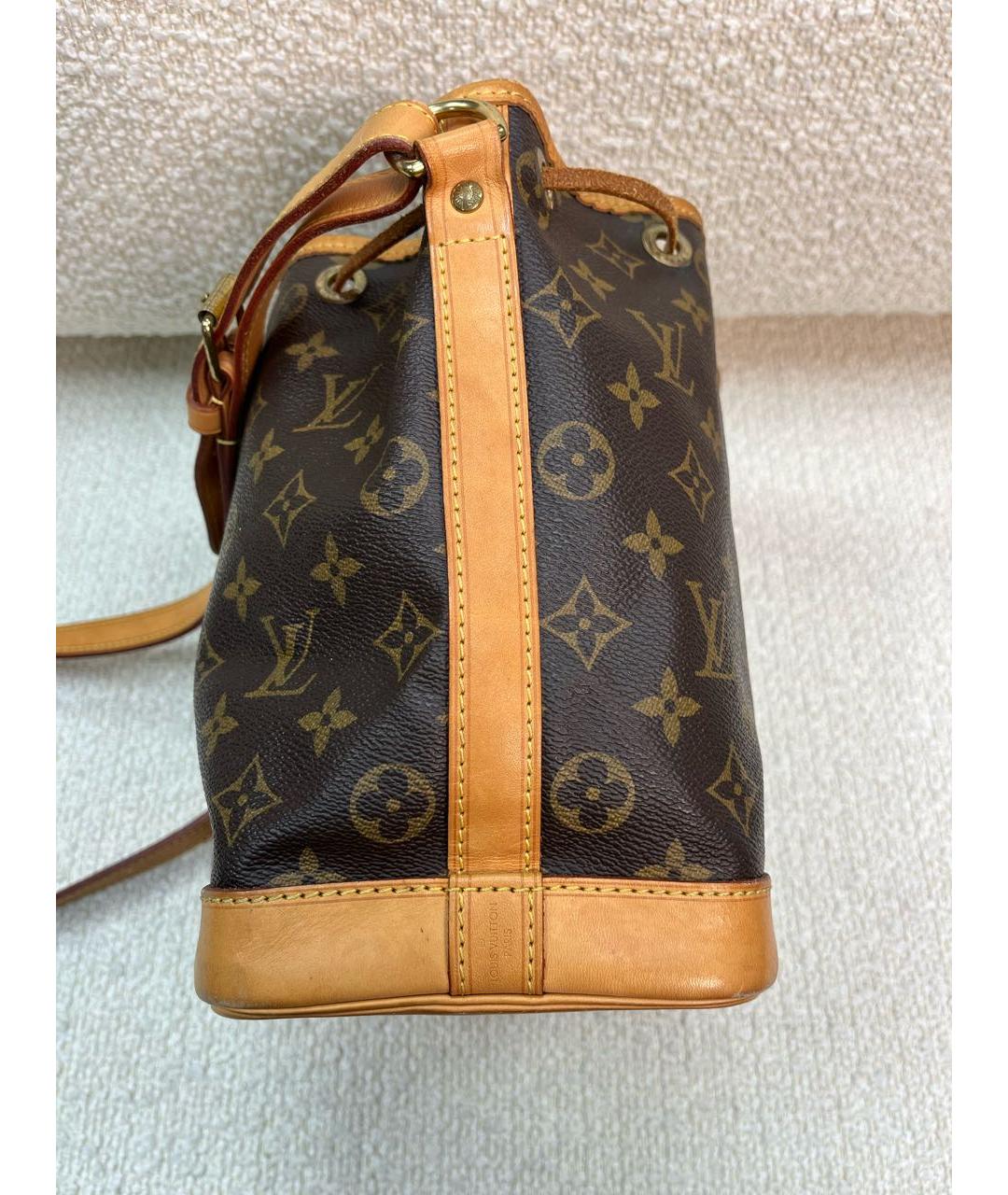 LOUIS VUITTON Коричневая кожаная сумка с короткими ручками, фото 6