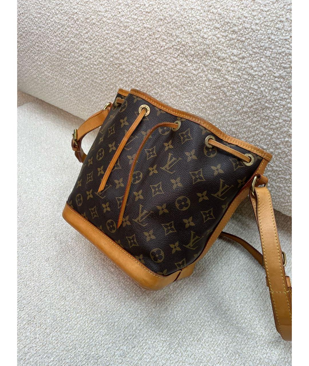 LOUIS VUITTON Коричневая кожаная сумка с короткими ручками, фото 5