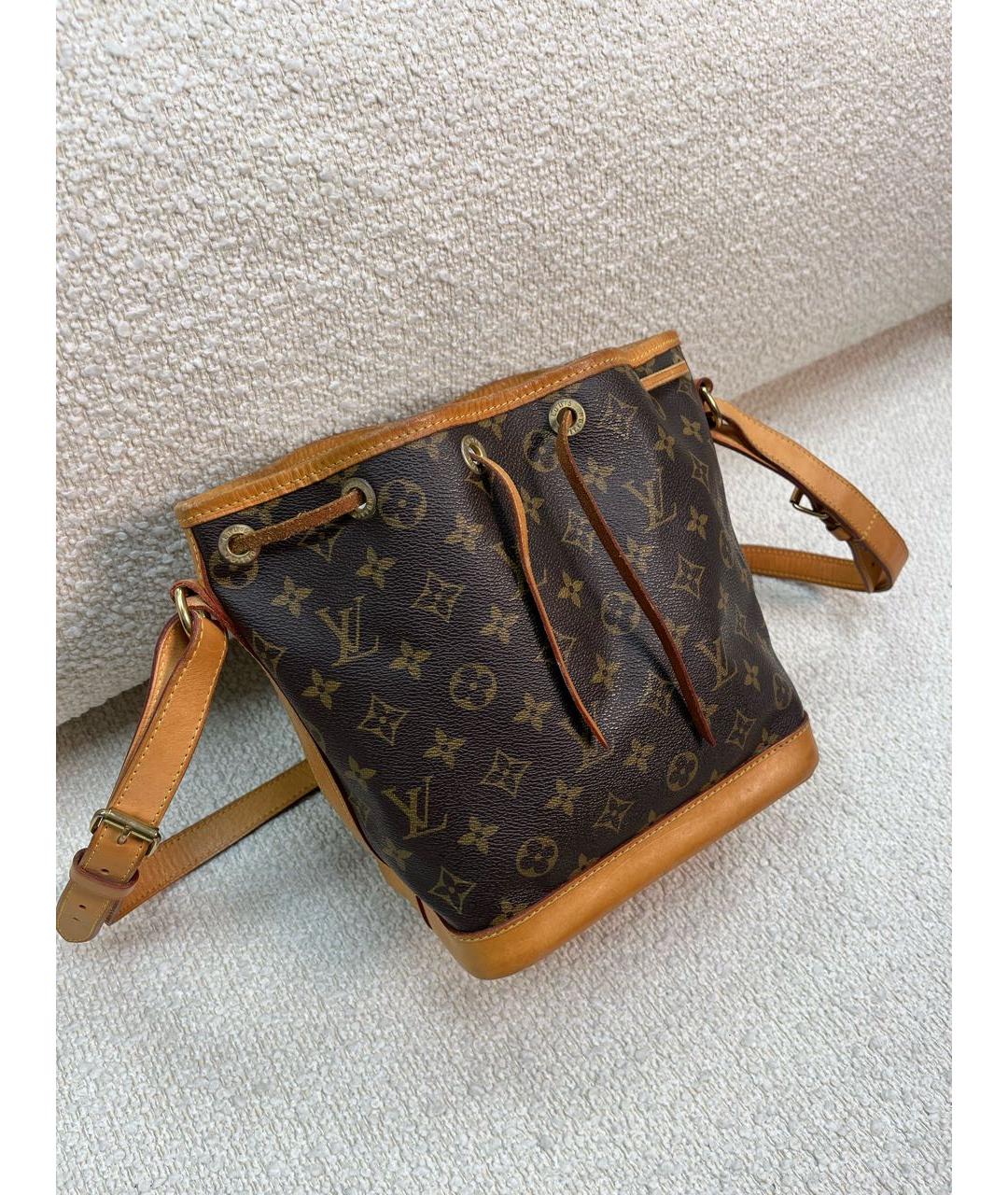 LOUIS VUITTON Коричневая кожаная сумка с короткими ручками, фото 2