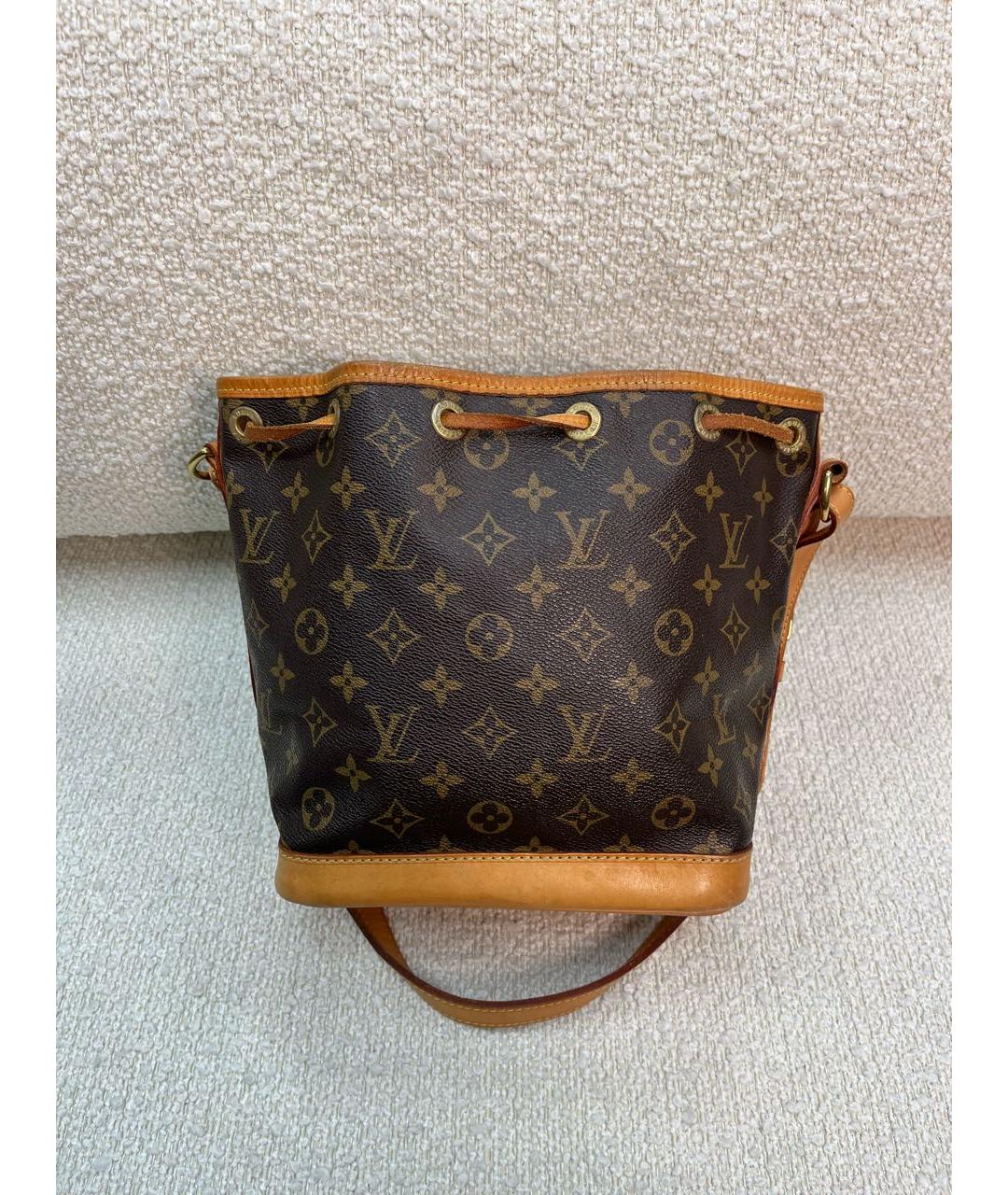 LOUIS VUITTON Коричневая кожаная сумка с короткими ручками, фото 3