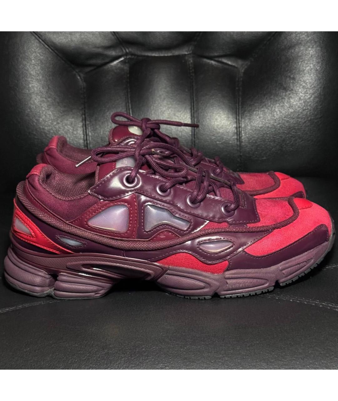 ADIDAS X RAF SIMONS Бордовые текстильные низкие кроссовки / кеды, фото 9