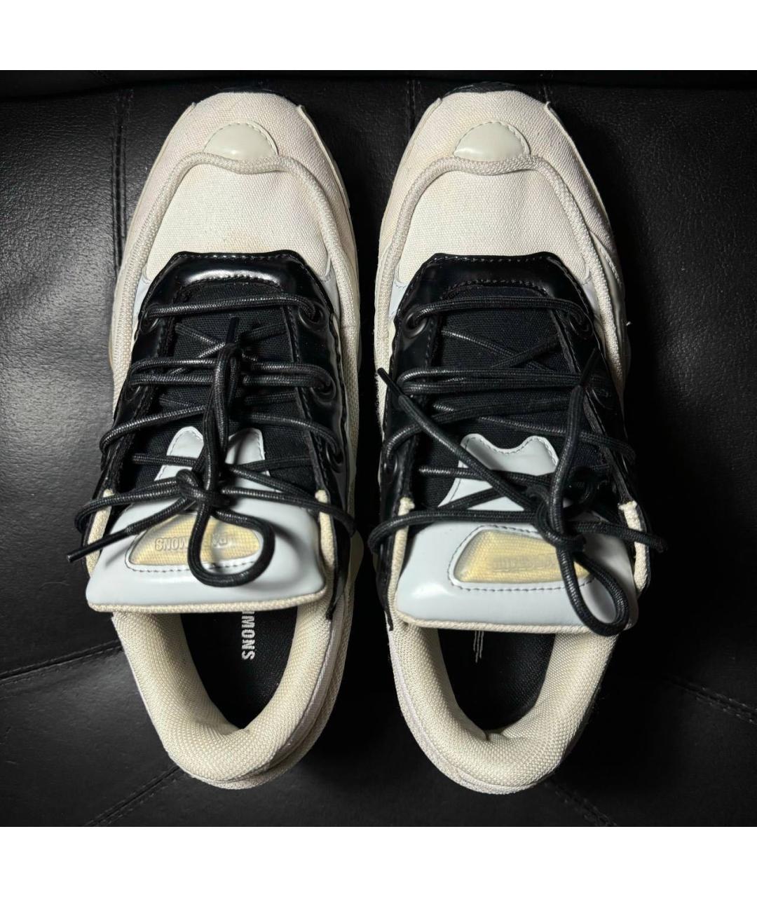 ADIDAS X RAF SIMONS Белые текстильные низкие кроссовки / кеды, фото 7