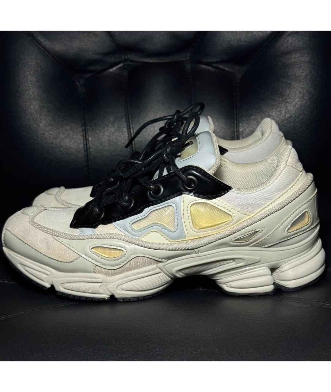 ADIDAS X RAF SIMONS Белые текстильные низкие кроссовки / кеды, фото 3