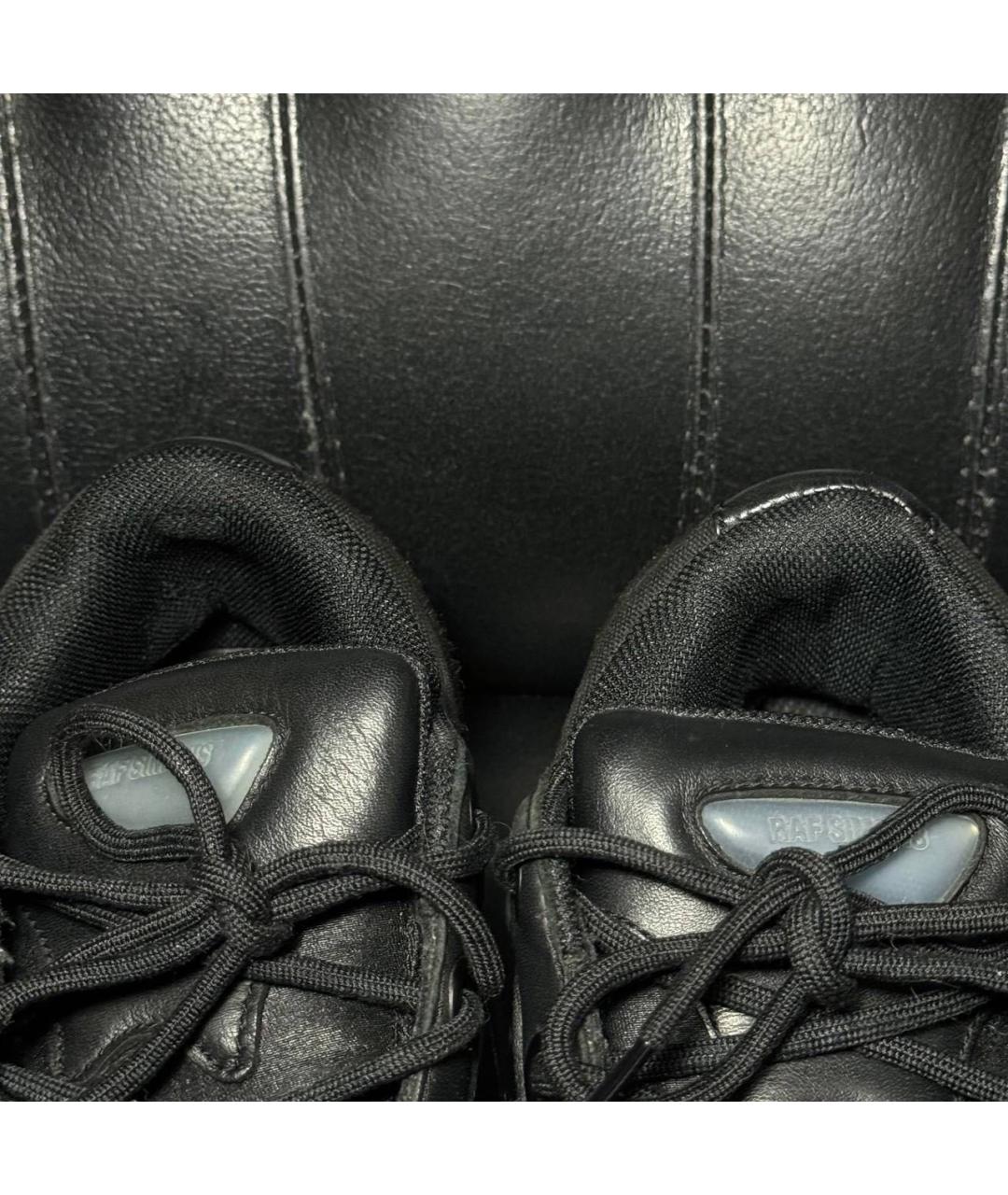 ADIDAS X RAF SIMONS Черные кожаные низкие кроссовки / кеды, фото 8