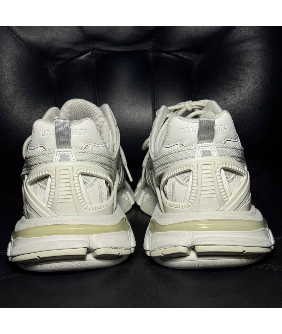 BALENCIAGA Белые текстильные низкие кроссовки / кеды, фото 2