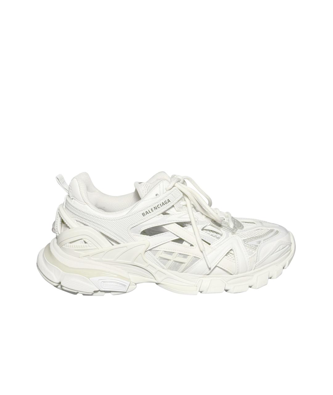 BALENCIAGA Белые текстильные низкие кроссовки / кеды, фото 1