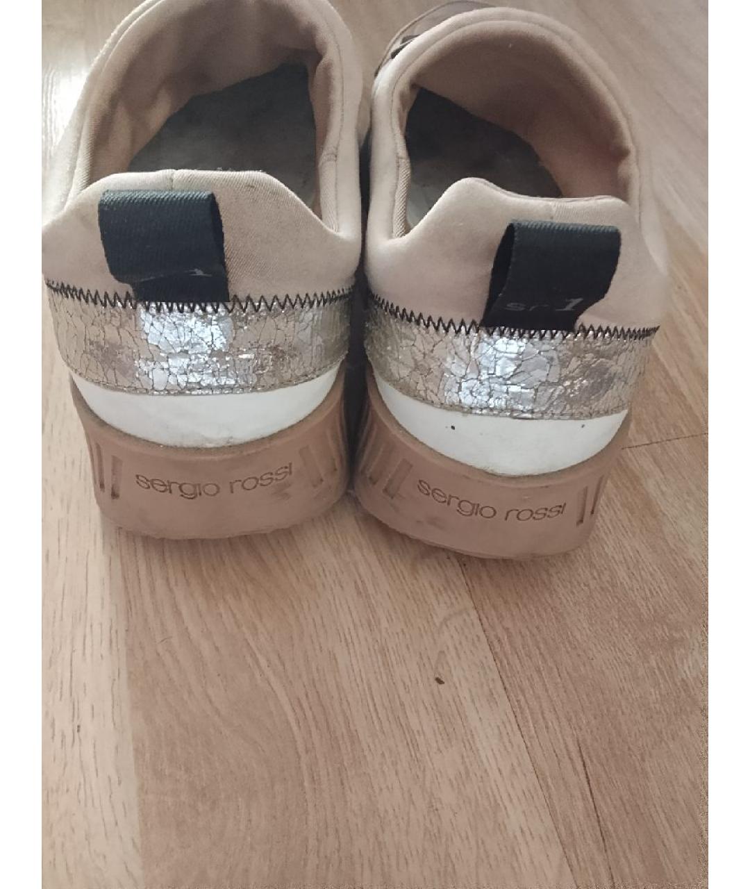 SERGIO ROSSI Бежевые кроссовки, фото 4