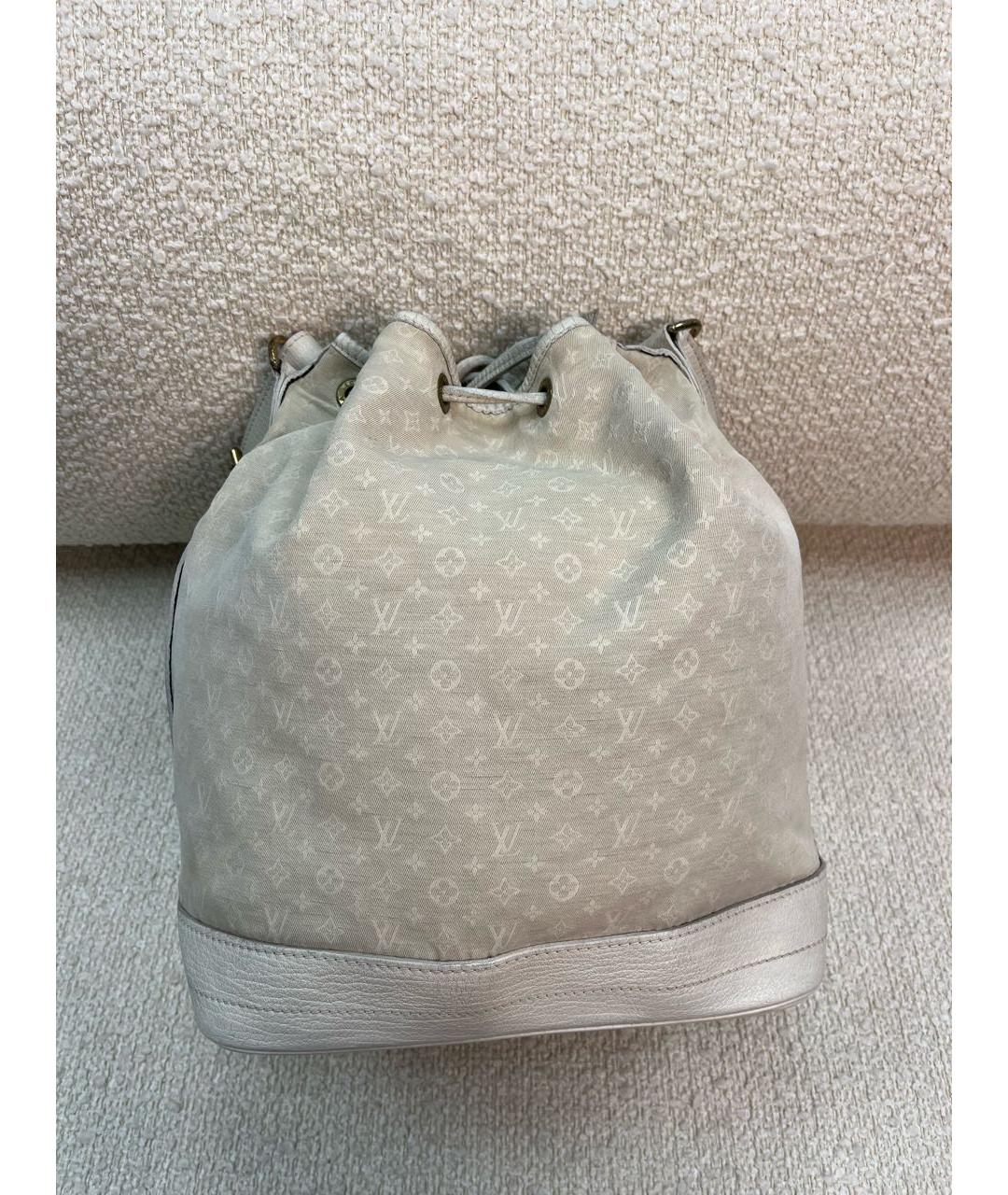 LOUIS VUITTON Бежевая деним сумка с короткими ручками, фото 3