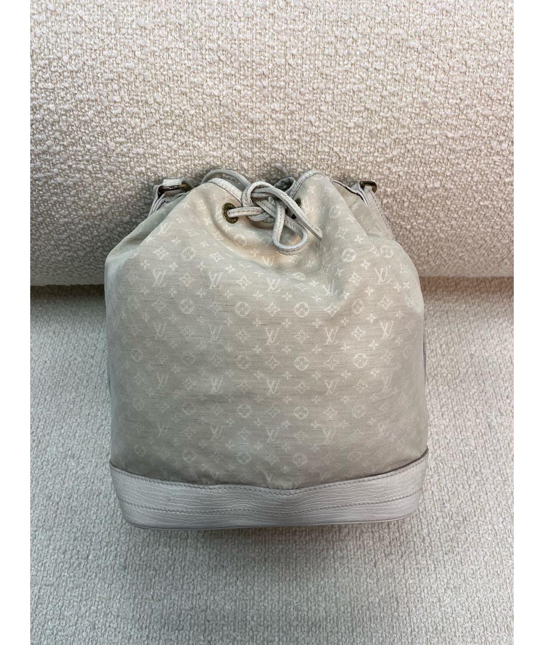 LOUIS VUITTON Бежевая деним сумка с короткими ручками, фото 9