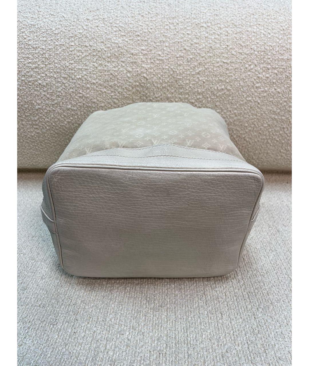 LOUIS VUITTON Бежевая деним сумка с короткими ручками, фото 6