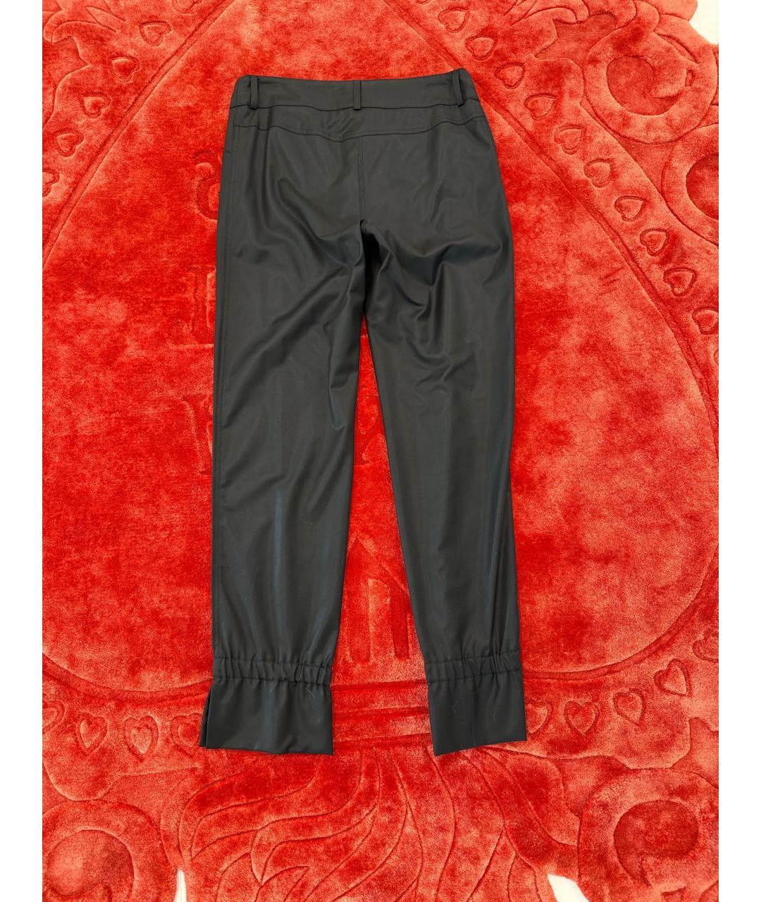 CHANEL Черные полиэстеровые брюки широкие, фото 2