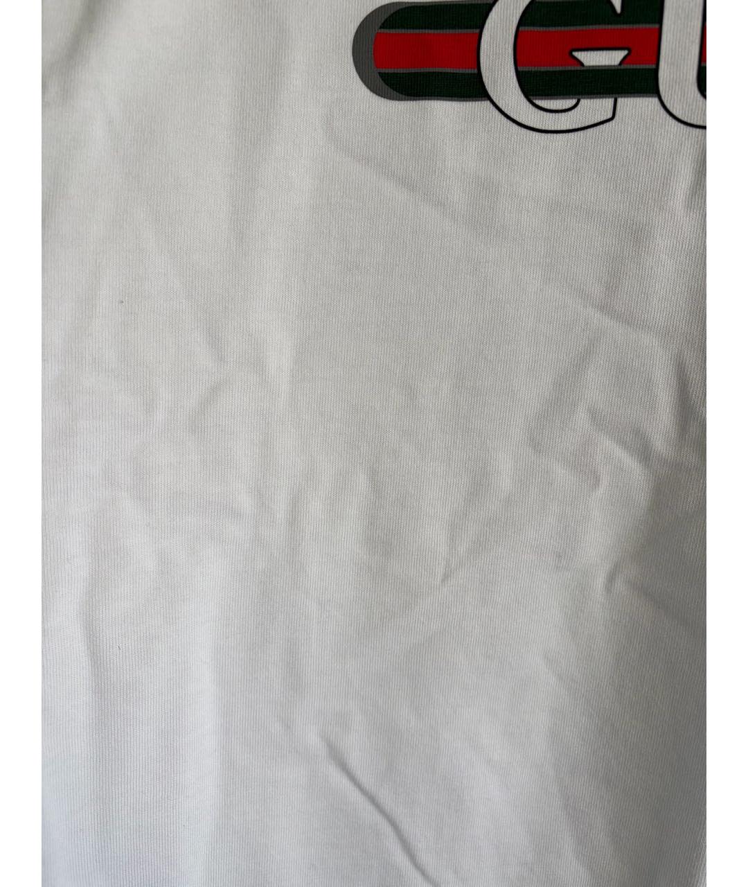 GUCCI Белая хлопковая футболка, фото 4
