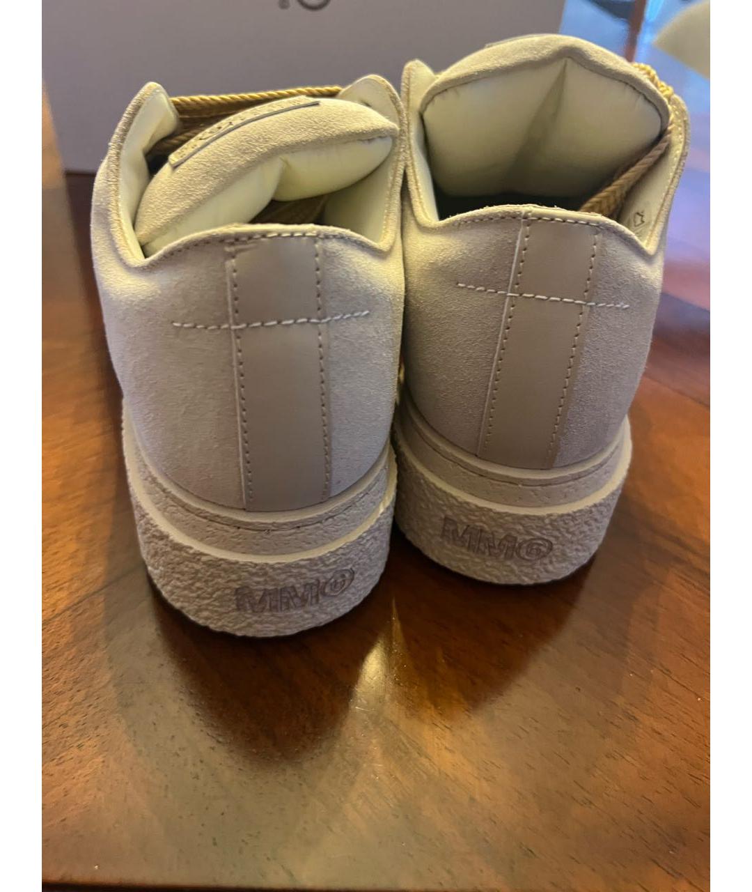 MM6 MAISON MARGIELA Бежевые замшевые кеды, фото 5