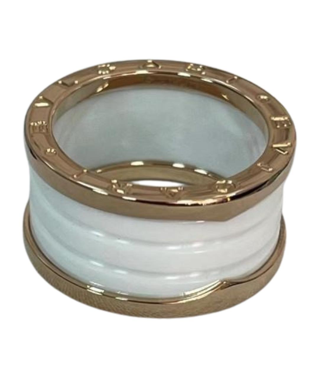 BVLGARI Белое кольцо из розового золота, фото 1