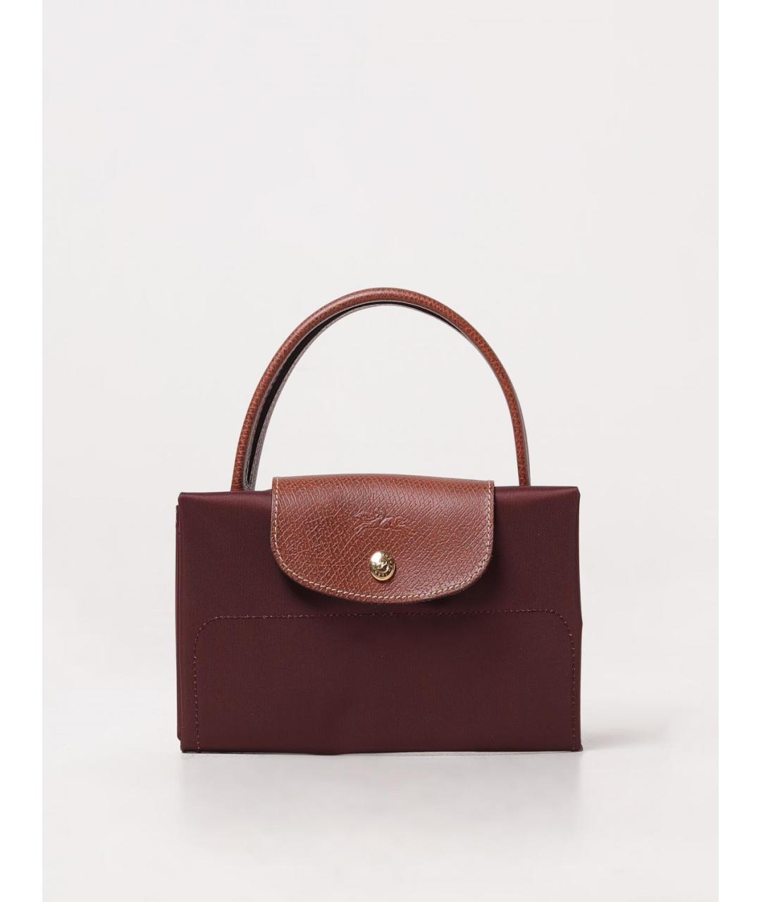 LONGCHAMP Бордовая сумка с короткими ручками, фото 4
