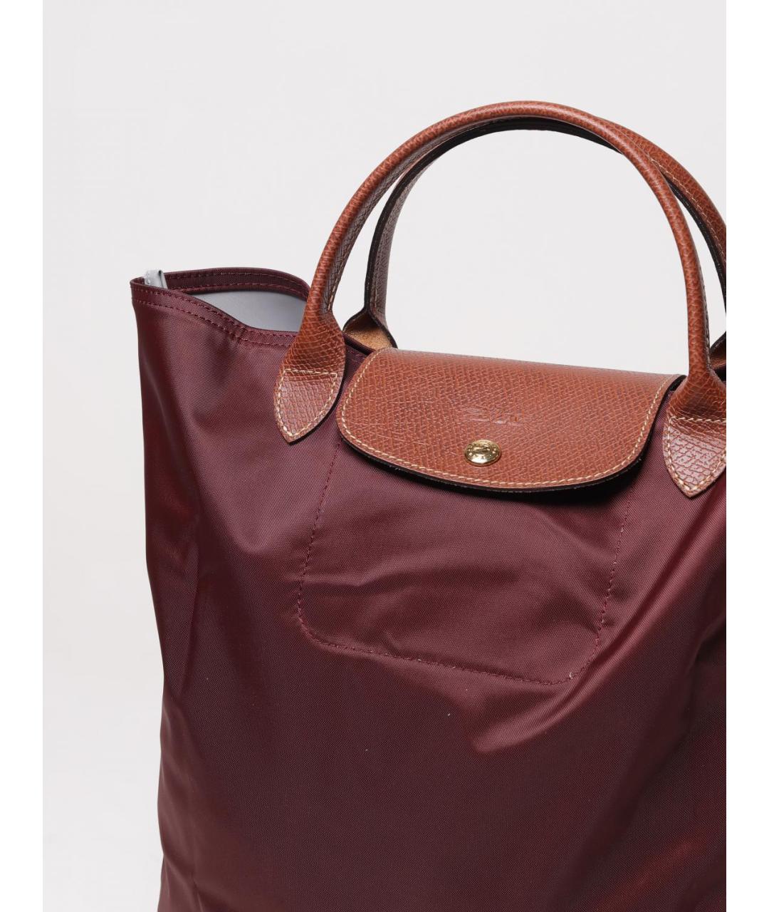 LONGCHAMP Бордовая сумка с короткими ручками, фото 3