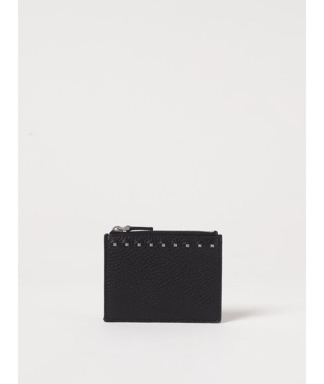 VALENTINO Черный кожаный кардхолдер, фото 4