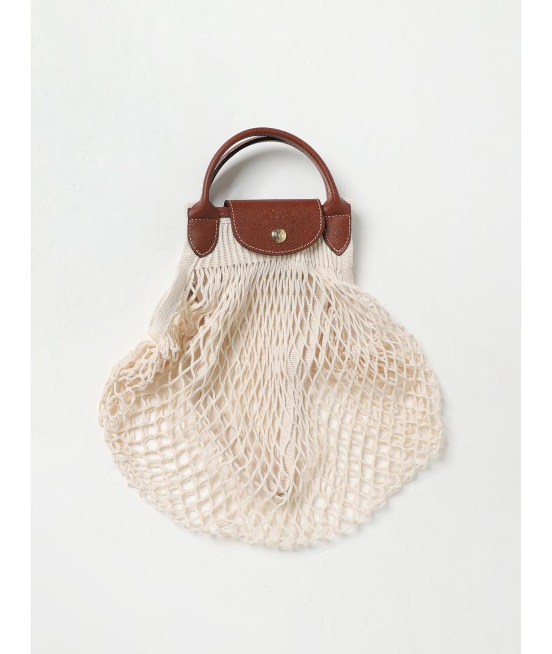 LONGCHAMP Бежевая сумка с короткими ручками, фото 4