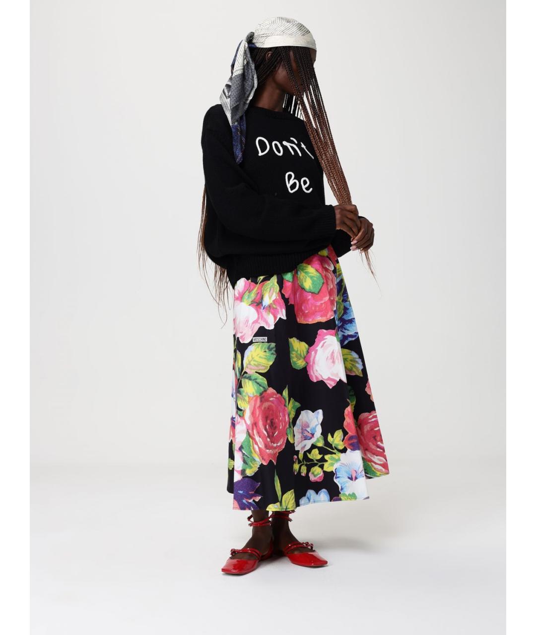 MOSCHINO Белый шелковый платок, фото 4