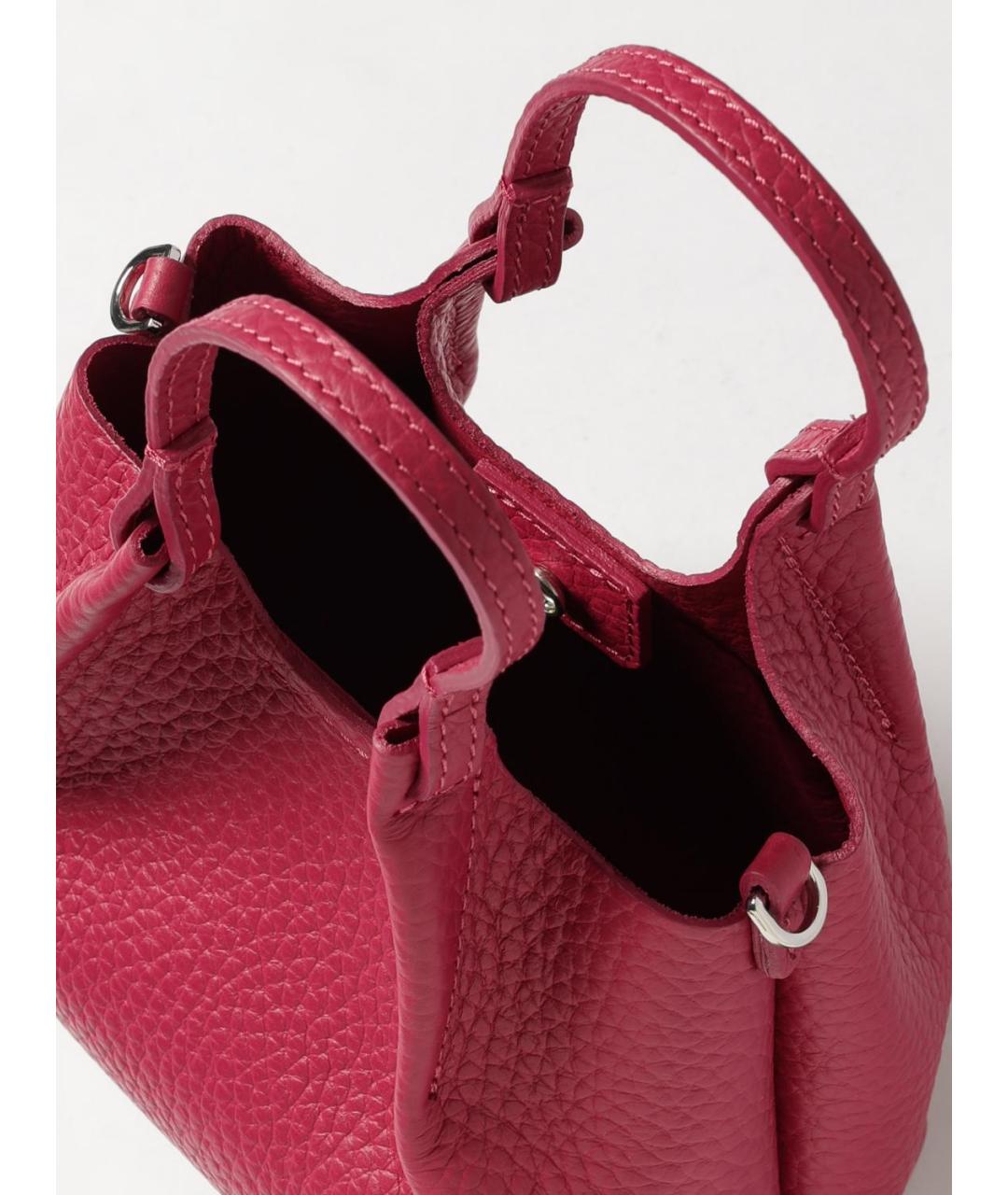 Gianni Chiarini Розовая кожаная сумка с короткими ручками, фото 3